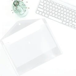 JAM Paper Poly Envelope With Snap Closure, Letter Size, Clear, 12/Pack (218S0CLG) -Bostitchy Store sp89840160 s7